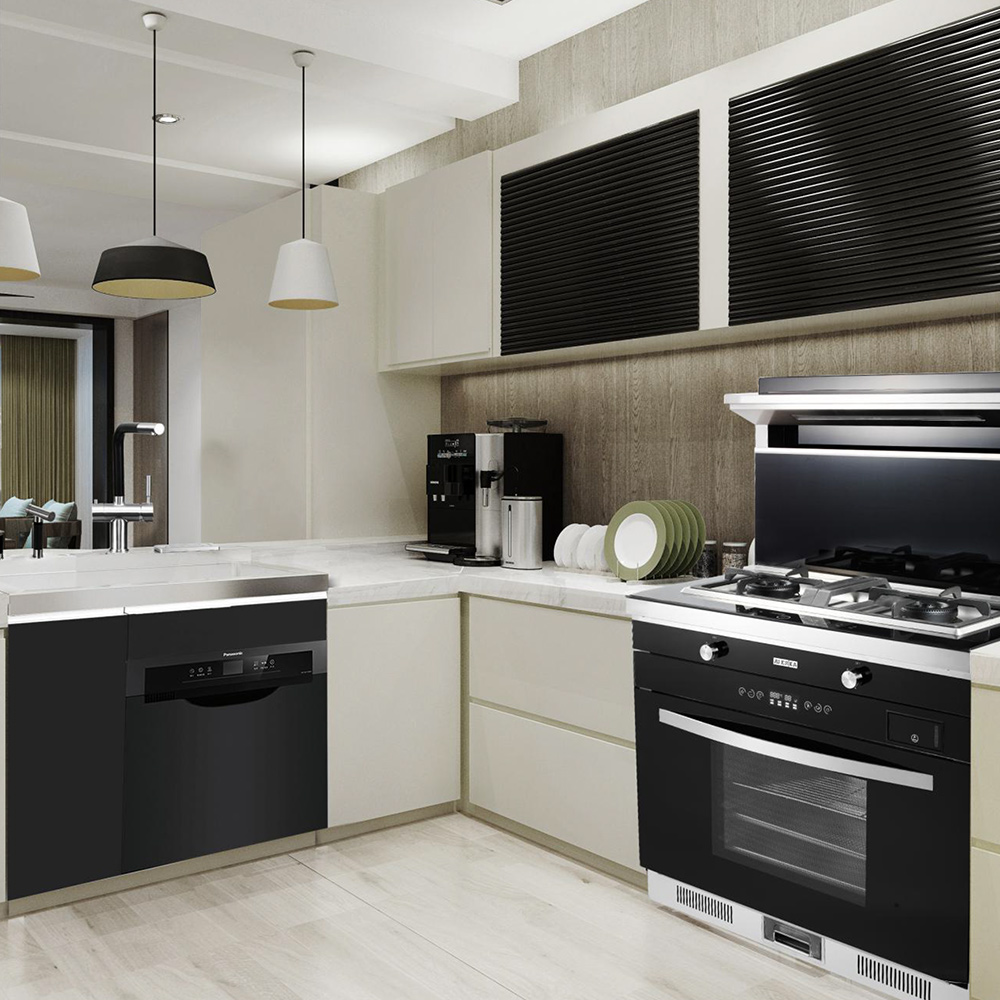 爱尔卡集成水槽一体洗碗机厨房洗菜盆内嵌松下嵌入式洗碗机洗碗槽